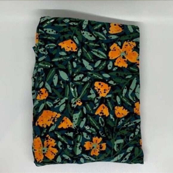 LuLaRoe Leggings One Size OS Floral Green - Picture 1 of 2